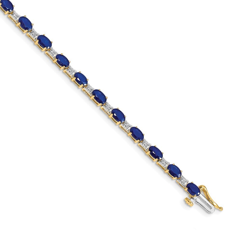 Kazi Luxury 14k Diamond and Sapphire Bracelet